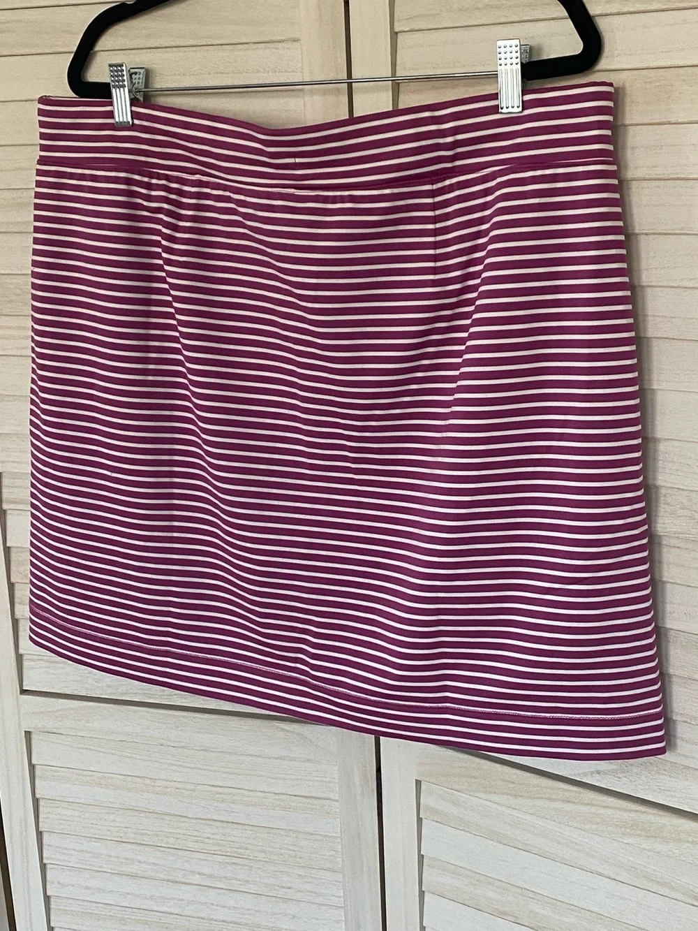 Chico’s Wild Mulberry Striped  Knit UPF 50 Skirt Skort SZ XL NWT Activewear